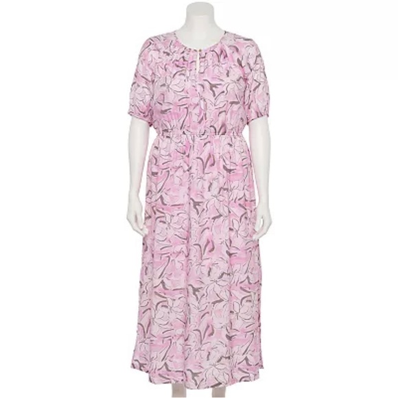 Floral Pink Maxi Dress - Picture 1 of 8
